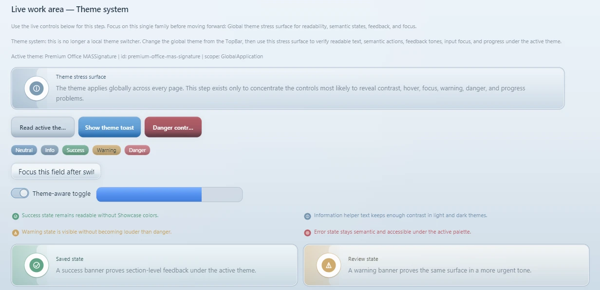 Feedback and status states